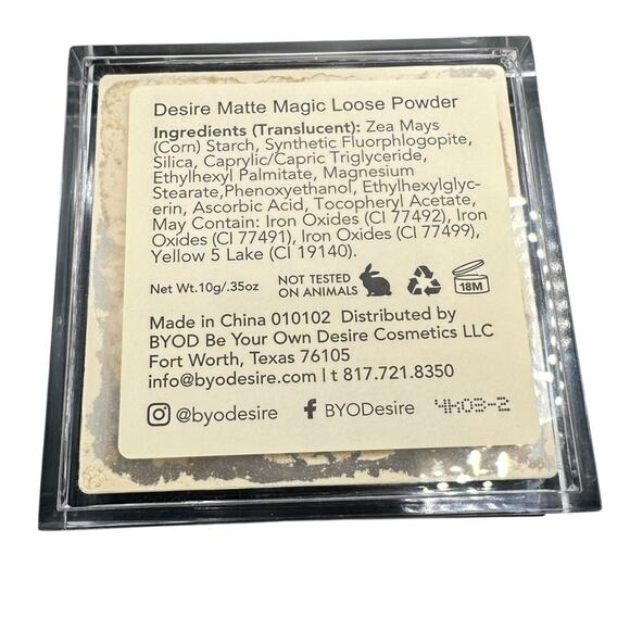 Be Your Own Desire Matte Magic Loose Powder Translucent NEW 0.35 OZ - Picture 5 of 5